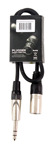Câble XLR mâle 3b - Jack mâle stéréo 0,6m Easy Plugger