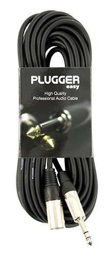 Plugger Câble XLR Mâle 3b - Jack Mâle Stéréo 10m Easy