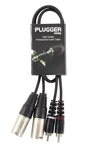 Plugger Câble Bretelle XLR Mâle 3b - RCA Mâle 0.60m Easy