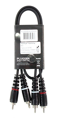 Câble Bretelle RCA Mâle - RCA Mâle 0.60m Easy Plugger