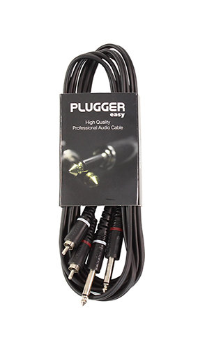 Plugger Câble Bretelle RCA Mâle - Jack Mâle Mono 3m Easy