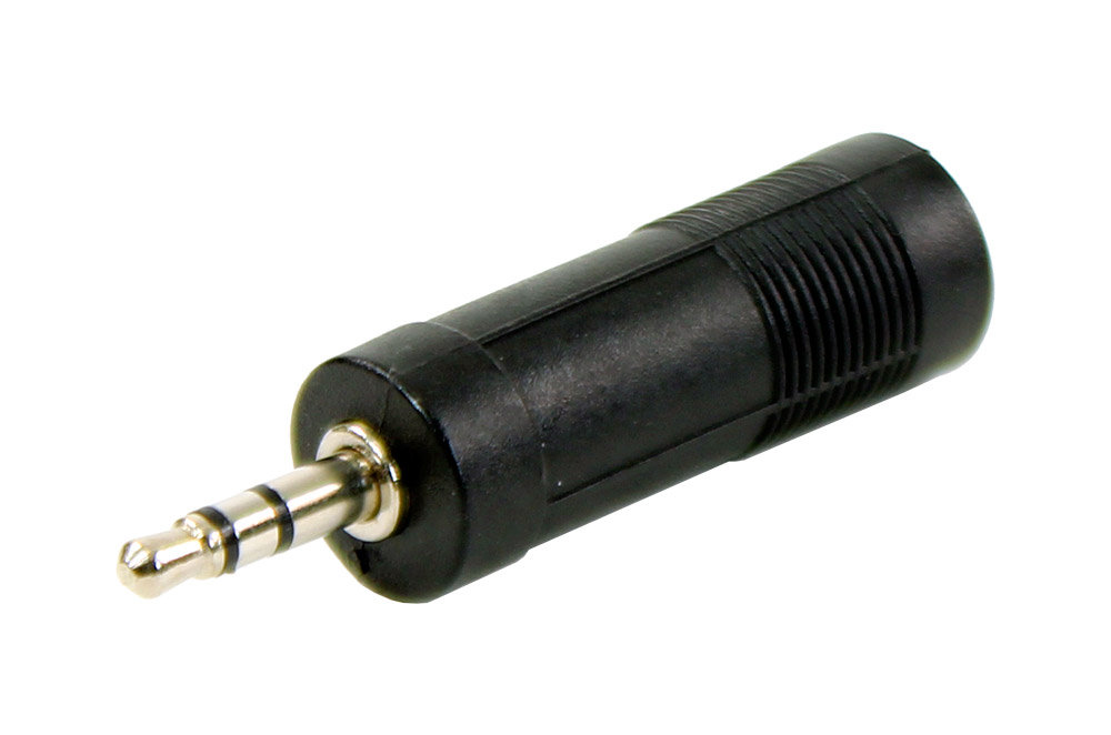 Adaptateur 2 Mini-Jack Stéréo Femelle 3.50 - Jack Stéréo 6.35 Mâle