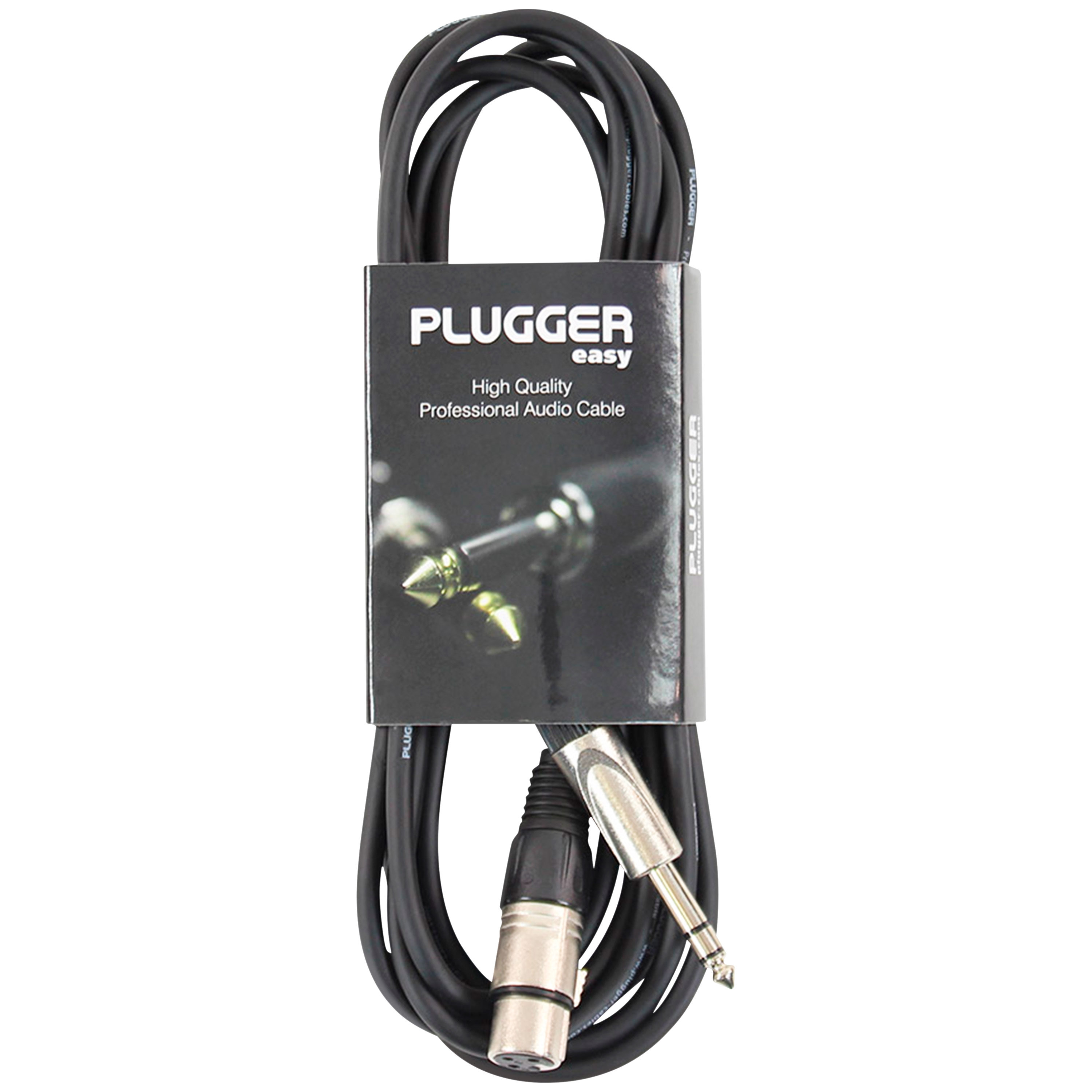 Plugger XLR-Kabel – 10 M, Männlich Zu Männlich, Stereo, Schwarz – Robustes Audiokabel Für Studio & Bühne