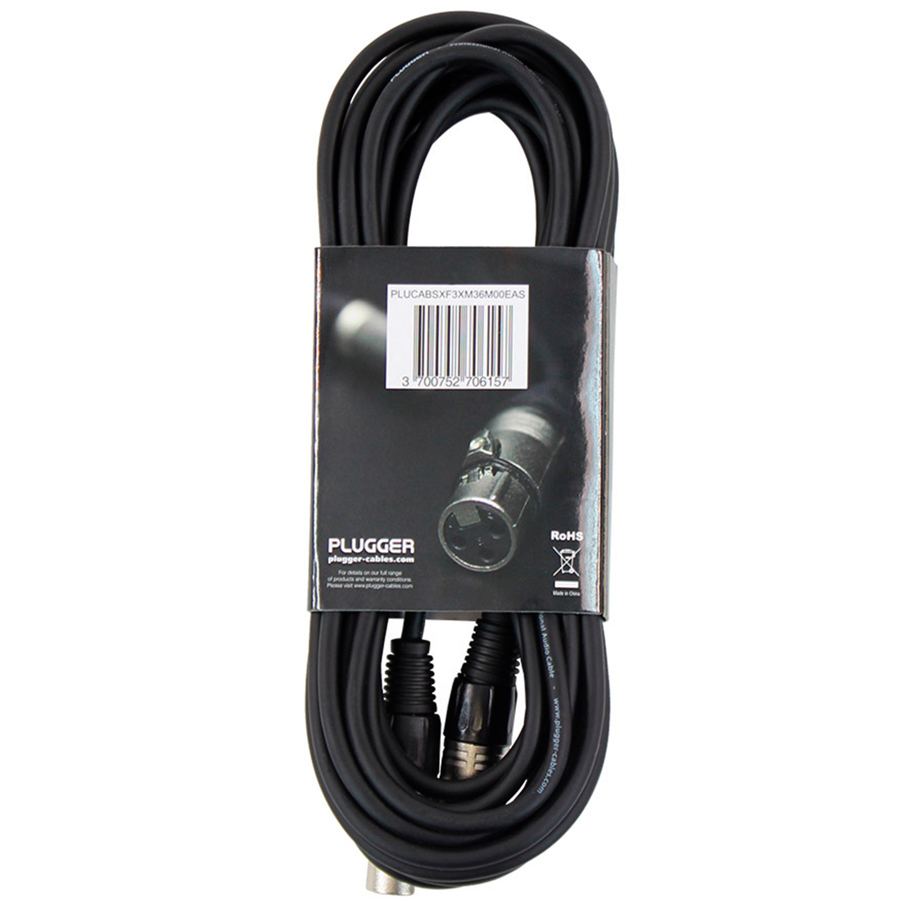 Plugger Audio-Kabel XLR Auf Cinch – 3 M, Schwarz, 3-polig XLR Stecker Zu RCA Stecker Für Studio & Heimbereich