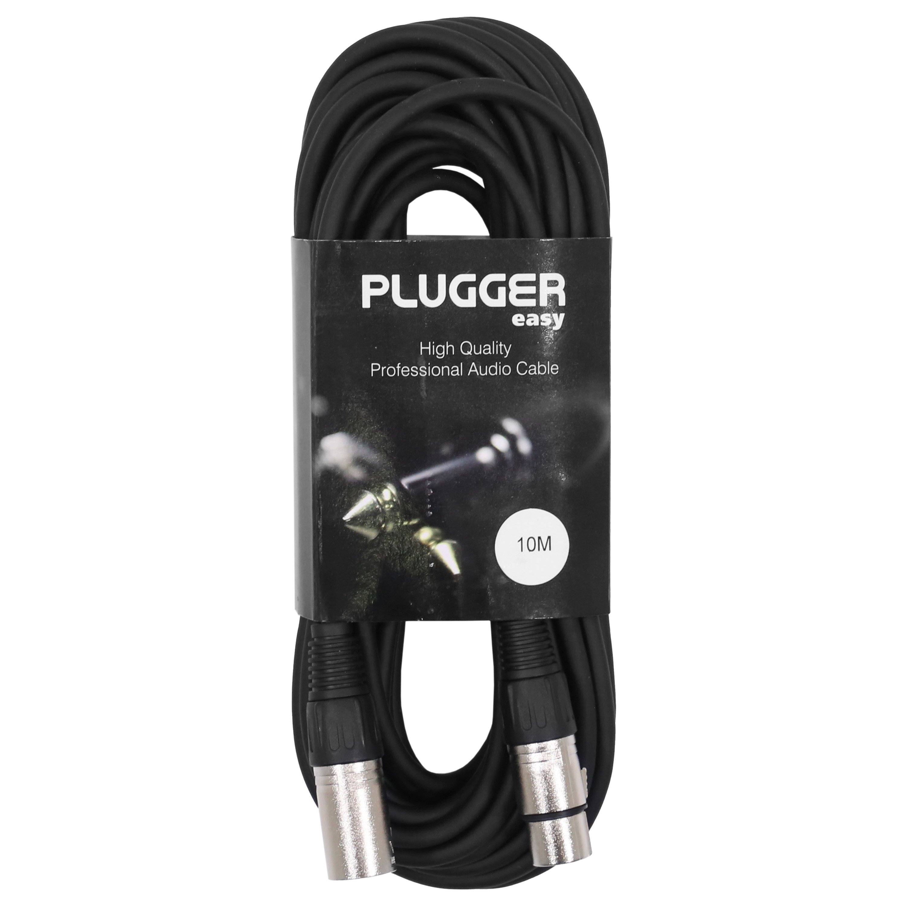 Câble DMX XLR 3 Broches Plugger 10m | Pour Éclairage Scène | Console DMX