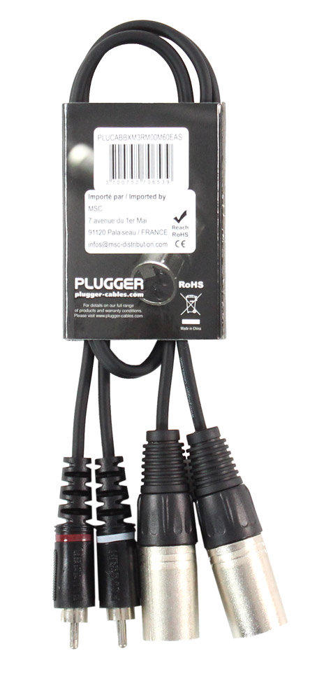 Plugger Câble XLR femelle - Jack mâle stéréo 3m Easy - Câble micro