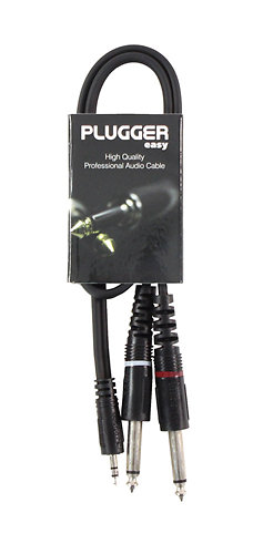 Plugger Câble Y Mini Jack Mâle Stéréo - Jack Mâle Mono 0.60m Easy