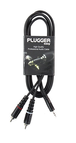 Plugger Câble Y Mini Jack Mâle Stéréo - RCA Mâle 1.50m Easy