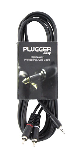 Plugger Câble Y Mini Jack Mâle Stéréo - RCA Mâle 3m Easy