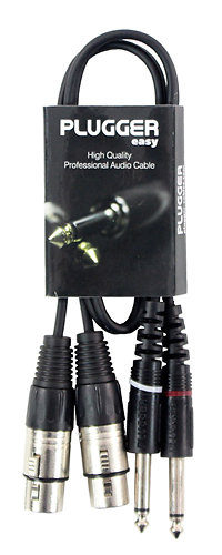 Plugger Câble Bretelle XLR Femelle 3b - Jack Mâle Mono 0.60m Easy