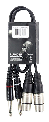 Plugger Cable bretelle 2 x XLR Mâle / 2 x XLR Femelle (0,6 m)