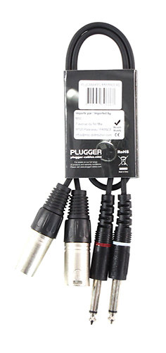 Câble Bretelle XLR Mâle 3b - Jack Mâle Mono 0.60m Easy Plugger