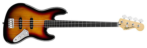 Vintage Modified Jazz Bass Fretless 3-Color Sunburst Squier by FENDER