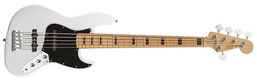 Vintage Modified Jazz Bass V Olympic White Squier by FENDER