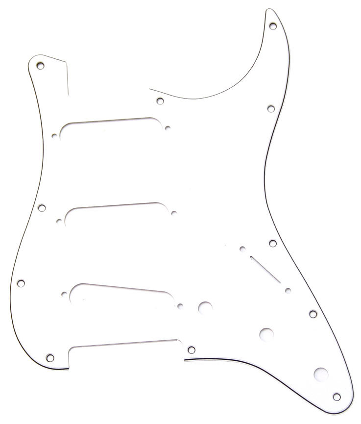 3-Ply White 11-Hole Stratocaster Pickguard Fender