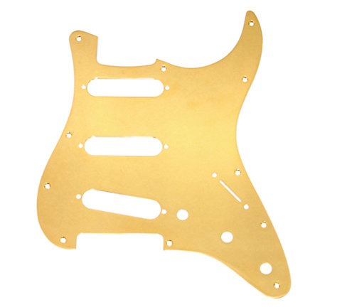 1-Ply Polished Gold 11-Hole Stratocaster Pickguard Fender