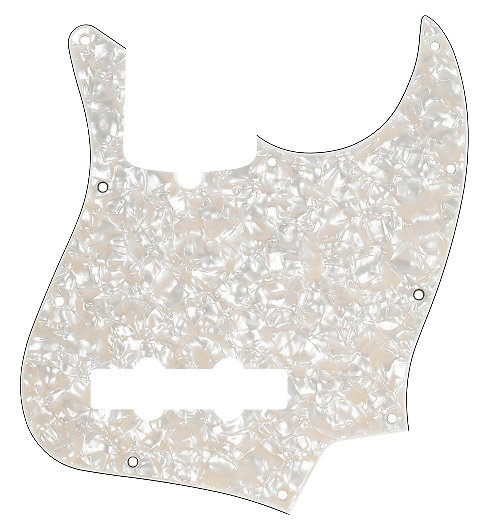 4-Ply Aged White Pearl 10-Hole Jazz Bass Pickguard Fender