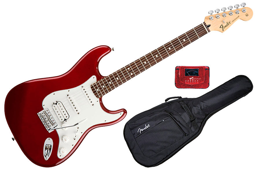 Standard Stratocaster HSS Candy Apple Red Rosewood Bundle Fender