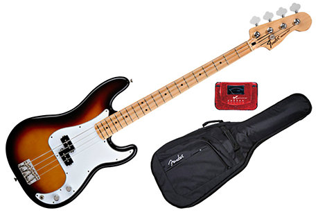 Fender Standard Precision Bass Brown Sunburst Maple Bundle