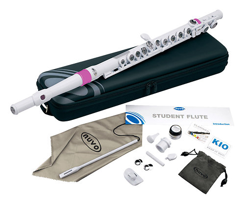 Student Flute White/Pink Nuvo