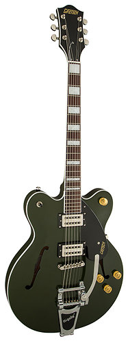 G2622T Streamliner Center Block with Bigsby Broad'Tron Pickups Torino Green Gretsch Guitars