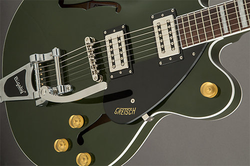 G2622T Streamliner Center Block with Bigsby Broad'Tron Pickups Torino Green Gretsch Guitars