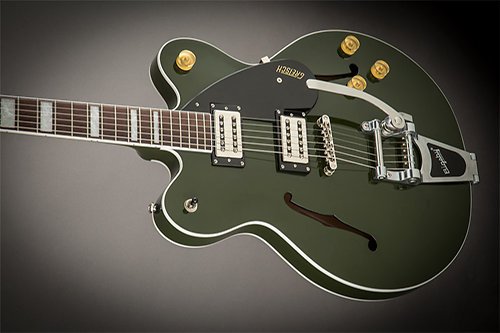 G2622T Streamliner Center Block with Bigsby Broad'Tron Pickups Torino Green Gretsch Guitars