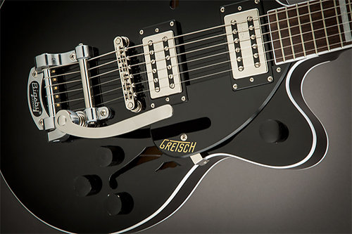 G2655T Streamliner Center Block Jr with Bigsby Broad'Tron Pickups Black Gretsch Guitars