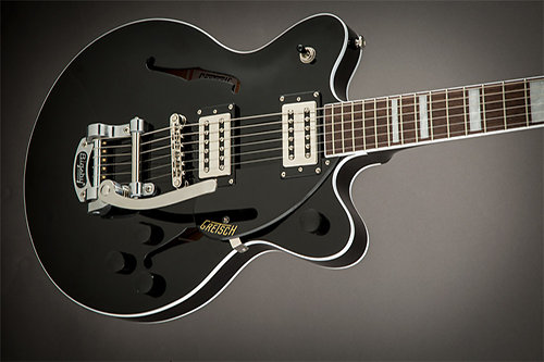 G2655T Streamliner Center Block Jr with Bigsby Broad'Tron Pickups Black Gretsch Guitars