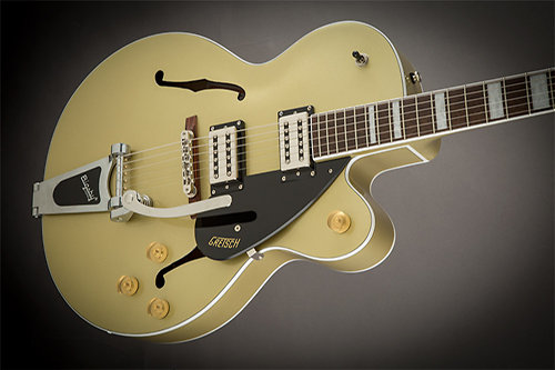 G2420T Streamliner Hollow Body with Bigsby Broad'Tron Pickups Gold dust Gretsch Guitars