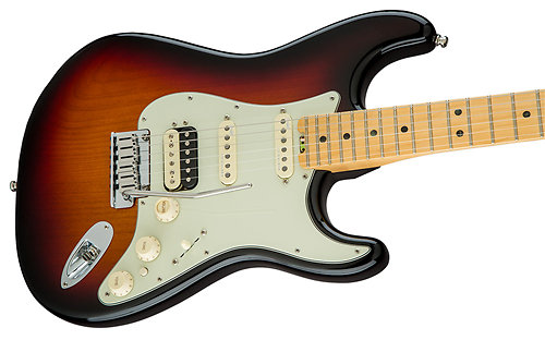 American Elite Stratocaster Shawbucker Maple 3-Color Sunburst Fender