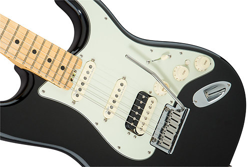 American Elite Stratocaster Shawbucker Maple Mystic Black Fender