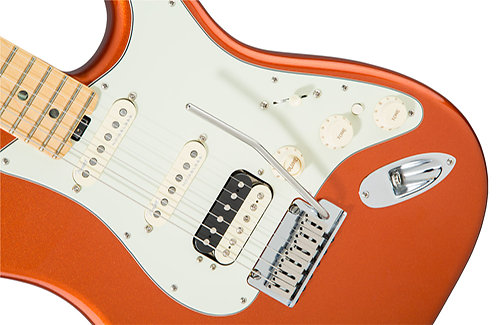American Elite Stratocaster Shawbucker Maple Autumn Blaze Metallic Fender