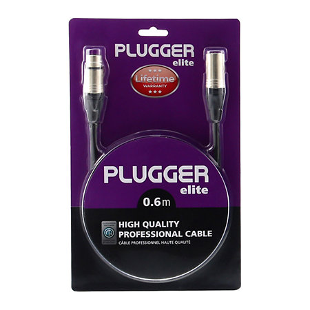 Plugger Câble XLR Femelle 3b - XLR Mâle 3b 0.60m Elite