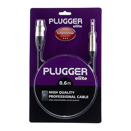 Plugger Câble XLR Femelle 3b - Jack Mâle Mono 0.6m Elite