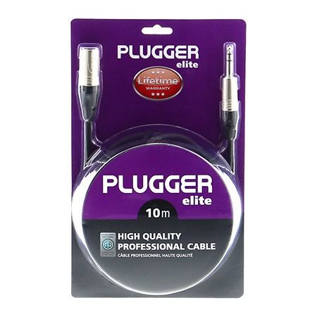 Plugger Câble XLR Mâle 3b - Jack Mâle Stéréo 10m Elite