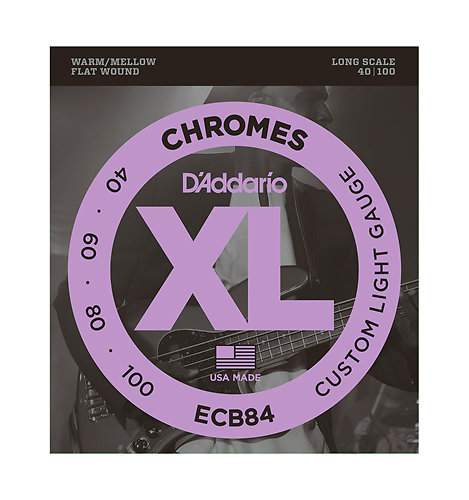 D'Addario ECB84 Chromes Bass Custom Light 40-100 Long Scale