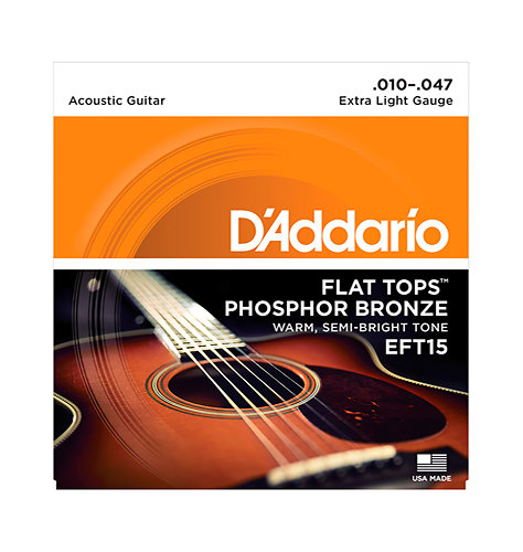 D'Addario EFT15 Flat Tops Extra Light 10-47