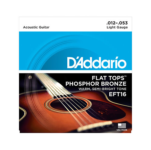 D'Addario EFT16 Flat Tops Light 12-53