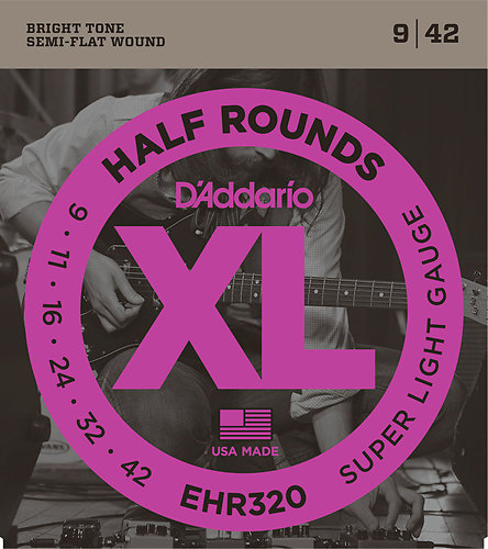 EHR320 Half Rounds Super Light 9-42 D'Addario
