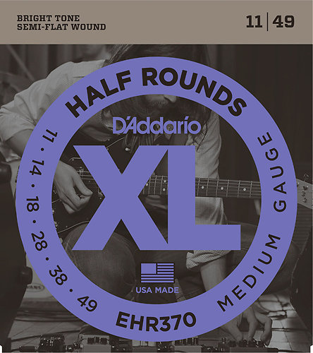 D'Addario EHR370 Half Rounds Medium 11-49