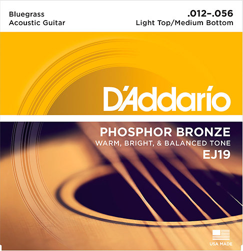 D'Addario EJ19 Phosphor Bronze Bluegrass 12-56