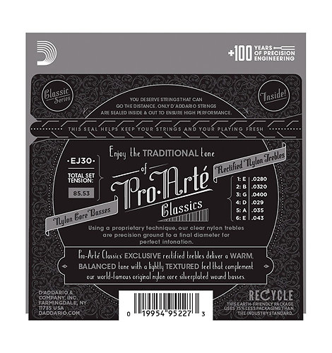 D'Addario EJ30 Pro-Arté Rectified Trebles Normal Tension