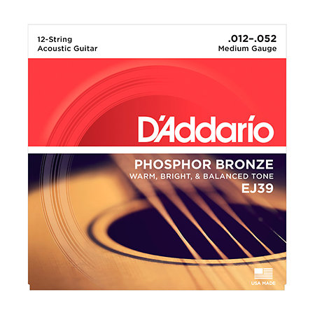 D'Addario EJ39 Phosphor Bronze Medium 12-52