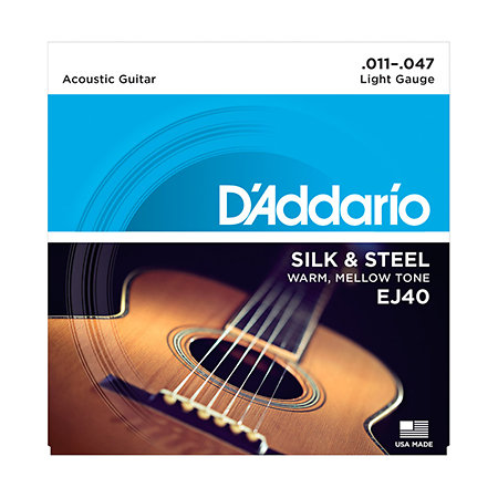 D'Addario EJ40 Silk & Steel Folk 11-47