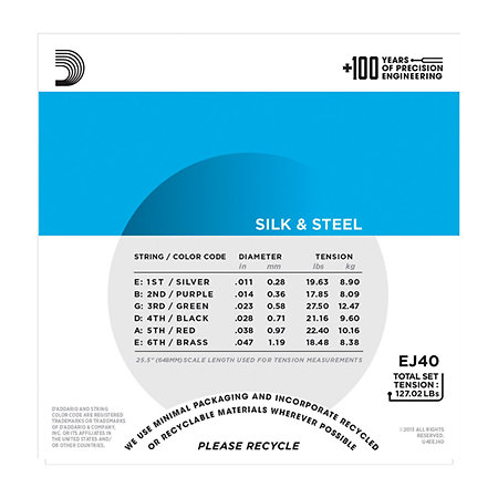 EJ40 Silk and Steel Folk 11-47 D'Addario