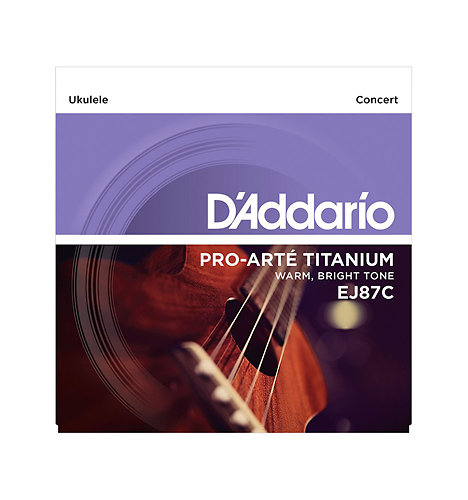 EJ87C Titanium Ukulele Concert D'Addario
