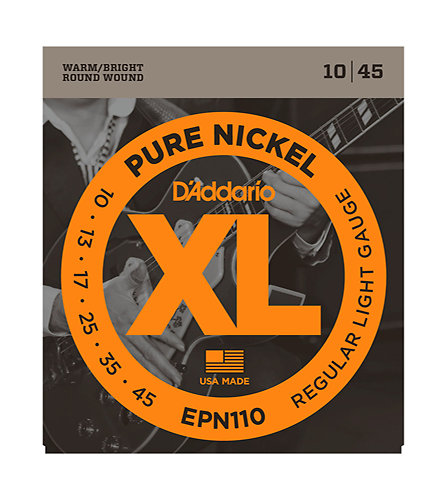 D'Addario EPN110 Pure Nickel Regular Light 10-45