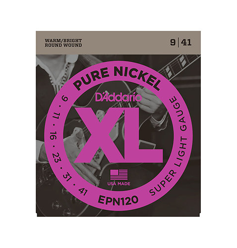 D'Addario EPN120 Pure Nickel Super Light 9-41