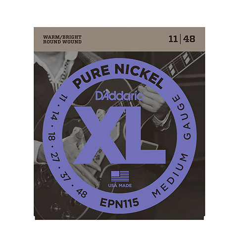 D'Addario EPN115 Pure Nickel Blues/Jazz Rock 11-48